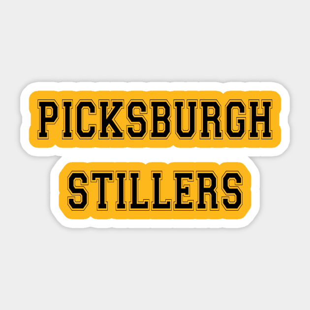 Picksburgh Stillers - Black Sticker by pasnthroo